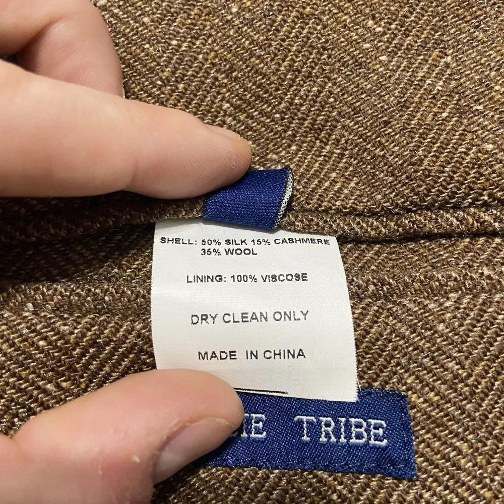 McKenzie Tribe Men's Large Silk Wool Cashmere Jacket Button 40R‎